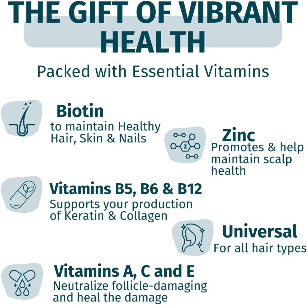 WEEM Hair Skin and Nails Gummies – Extra Strength Vegan Biotin Vitamins